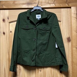 NWT Old Navy Women's Twill Utility Swing Jacket Medium